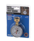 Pro Grade Water Pressure Test Gauge With 2-1/2 Inch Hose Connection And 3/4 Inch HT Fittings, Copper Alloy Bourdon Tube, Black Enamel Steel Case, Red Indicator Hands, ASME Type B Accuracy For Home, DIY, And Industrial Plumbing on package