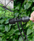 10 Pack Barbed Tee Irrigation Fittings For 1/3 Inch To 1/4 Inch Tubing, 6 Way Adapter In Garden, Anti Drop Quality, Black