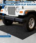 Garage Oil Spill Mat 36 By 59 Inches Dual Layer Absorbent Felt Top With Rubber Backing Waterproof Non Slip Reusable Maintenance Pad under parked car