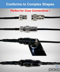 Beefy 30 Mil Weatherproof Self Fusing Silicone Sealing Tape wrapping coax cables, black heavy duty waterproof repair roll.