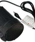 Lightweight Submersible Utility Pump 1/6 HP 115V nonautomatic dewatering pump with screened bottom intake, black design, power cord visible