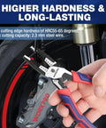 6 In 1 Lineman Pliers With Wire Cutter And Stripper 8 Inch Multipurpose Pliers being used on a motorcycle wire