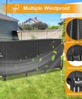 8-Foot Waterproof Firewood Rack Cover With Windproof Buckles And Velcro For Outdoor Wood Storage