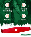 12 Inch Universal Mulching Blade For Weedeater And Brush Cutter Attachment, red tapered steel blade with specifications