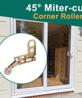 2 Pack Sliding Screen Door Corner Rollers With 1 Inch Outer Diameter Concave Replacement Insert Rollers For 45 Degree Door Frames Heavy Duty All Metal Die Cast Construction To Keep Doors On Track And Improve Longevity installed in patio door