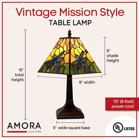 Geometric Tiffany Style White Jeweled Table Lamp With Crystal Glass Shade For Nightstand Vintage Stained Glass Vibe 15 Inch Tall