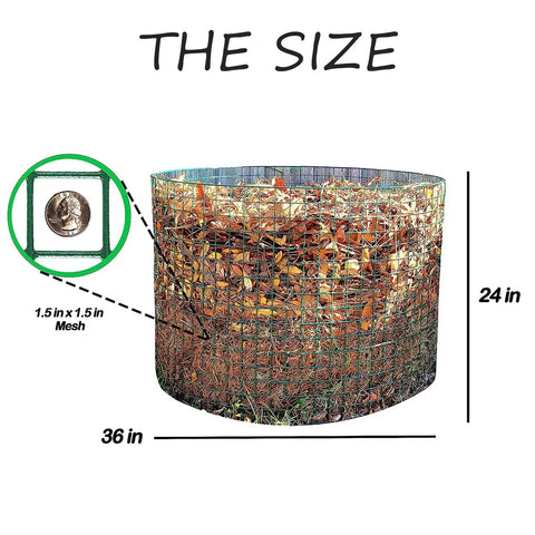 Two Pack Large Expandable Garden Wire Compost Tumbler Bin For Yard Waste Kitchen Scraps And Grass Clippings 24 Inch