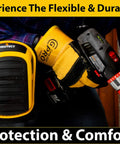 Person using All In One Beefy Heavy Duty Work Knee Pads Kit With Double Gel Construction And Anti Slip Straps for DIY