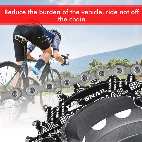 Cyclist with 104 BCD 32T Narrow Wide Single Chainring with 4 Bolt Sprocket Bolts, lightweight T6 alloy, on a road bike