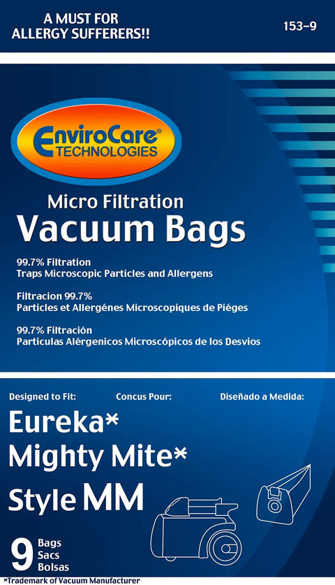 Replacement Multi Layer Micro Filtration Vacuum Bags For Eureka Mighty Mite 3670 And 3680 Series Canisters Heavy Duty 9 Pack Fits 3670A 3670G 3671A 3672A 3672B 3673A 3676A 3676B 3679A 3679B 3682A 3682B 3682D