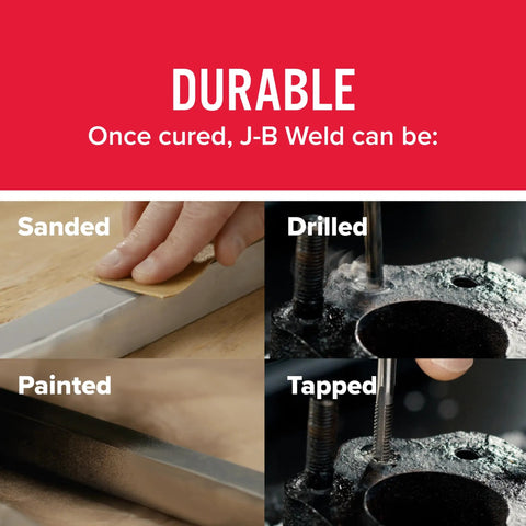 Cold Weld Steel Reinforced Epoxy Two Part Kit 2 Oz For DIY Repairs That Bond Stronger Than Steel Without Torch sanding, drilling