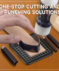 Using 27 Piece Leather Punch Kit With 9 Round Punches And 18 Specialty Punches For Leatherworking Includes EVA Case And Rubber Mat