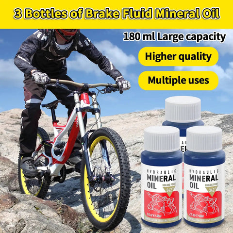 Hydraulic Disc Brake Bleed Kit for Magura Systems, Includes 180ml Mineral Oil, Metal Adapter, Transparent Funnel