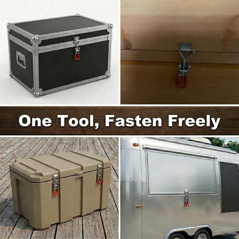 Three Piece Adjustable Toggle Latch 4001 Quick Release Clamp for smoker lid jig case trunk and door, used on various containers