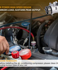 Heavy Duty Air Conditioning Ac Compressor With Seven Pk Clutch Fit 2007 2011 Honda CR V And 2012 Acura RD X showing installation process under the hood.