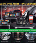 MX Sensor 2 In 1 TPMS Replacement Set Of Four 315 MHz And 433 MHz Press In Sensors For Car Tire Pressure Monitoring System, Easy Install, Plug And Play, Durable Four Pack, with Autel TPMS scanners and car wheel