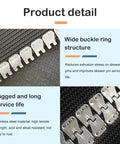 24 Inch Stainless Steel Butterfly Conveyor Belt Fastener With Four Connecting Pins Low Profile Lacing Splice showing detailed buckle structure.