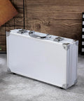 Side view of Portable Aluminum Alloy Toolbox Case With Handle, Multi Purpose Carry Box for home, school, travel.