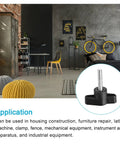 Heavy Duty Clamping Handle Knobs M6x20mm Three Pack With Metal T Shape Grip for industrial equipment and DIY projects