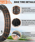 Two Pack Kids Bike Tire Set, 12 And 12.5 Inch Folding Replacement Tires with tubes, levers, rim strips, puncture resistant features