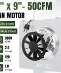 Replacement Bathroom Fan Motor For 9 X 9 In 50 CFM 2.0 Sone Fits Nutone Broan 763RLN B Unit And 769RL Series front view