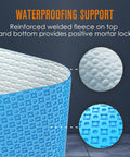 Solid Uncoupling Membrane Roll For Tile Underlayment Spanning 150 Square Feet showing waterproof fleece for tile stability.