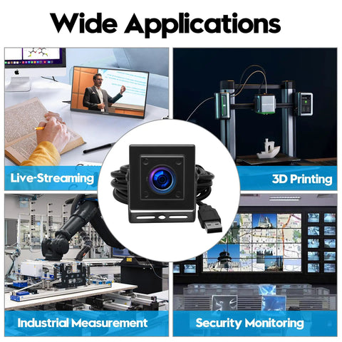 5MP 30FPS USB Fisheye Camera With IMX335 Sensor And M12 Lens for 3D printers, laser engravers, machine vision, and security monitoring