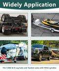 Usage examples for Heavy Duty Four Pack 7,000 Lb Boat Trailer Axle Bearings Kit with various trailers and boats