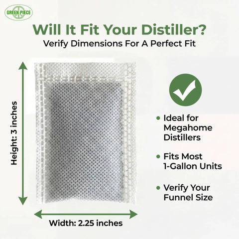 Activated Charcoal Water Filter Replacements For Countertop Distillers, Fits Megahome And Most 1-Gallon Units, product image