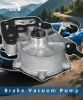 Front view of Yongtoparts brake vacuum pump; aluminum housing for GM vehicles (Chevrolet/GMC/Buick) 2016–2022