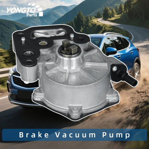 Front view of Yongtoparts brake vacuum pump; aluminum housing for GM vehicles (Chevrolet/GMC/Buick) 2016–2022