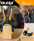 Heavy Duty 4 Inch Spring Clamps Set Of 8 With 30 Lbs Clamping Force on wood and fabric