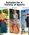 Portable Multi Sport Net Set With Adjustable Height From 2.79 To 5.1 Feet, 10 Feet Wide Backyard Net For Badminton Volleyball Pickleball And