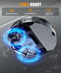 2 In 1 Robot Vacuum And Mop With 6500Pa Beast Mode Suction Gyro Inertial Navigation system on wet floor