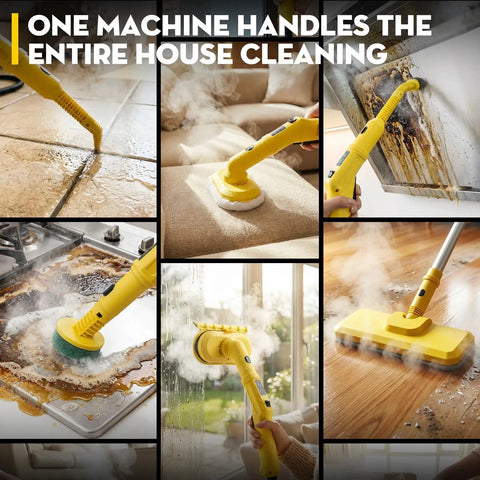 Heavy Duty Steam Cleaner Blasts 284 Degree Vapor And 70 Psi Force To Crush Stubborn Grime No Sweat Commercial Grade Multi Surface Cleaner Eases Through various cleaning tasks like stains on tiles and upholstery.