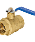 1-1/4 Inch IPS Beefed-Up Full Port Ball Valve Brass Plumbing Fitting Inline Shut Off For Maximum Flow Low Pressure Drop