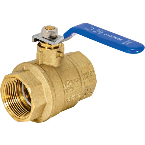 1-1/4 Inch IPS Beefed-Up Full Port Ball Valve Brass Plumbing Fitting Inline Shut Off For Maximum Flow Low Pressure Drop