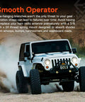Jeep in desert using Black 2-Piece Heavy-Duty Stainless Steel CB Radio Antenna Spring Mount for Offroad