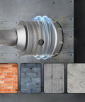 Heavy Duty Concrete Hole Saw Kit With 7 Tungsten Steel Masonry Drill Bits For Stone Brick And Cement Wall Drilling Including Sds Plus And Max Connectors To Get The Job Done Fast. 110mm hole saw drilling brick and concrete