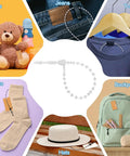 2000 Pcs Clear Beaded Loop Tie Fasteners, 3 Inch Adjustable Snap Lock Security Tags For Retail Price Labels on various products.