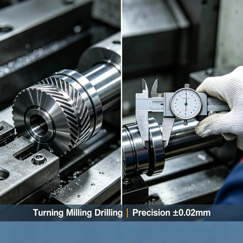 Custom CNC Machined Metal Parts Turning And Milling Fabrication Aluminum Stainless Steel Brass Components For DIY Makers And Industrial Fixtures Built From Your Drawings And Specs, 30mm shaft