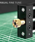 Manual Linear Stage With 75mm Rail Guide Sliding Table In Aluminum Alloy Body Rock Solid Anti Backlash Nut close-up