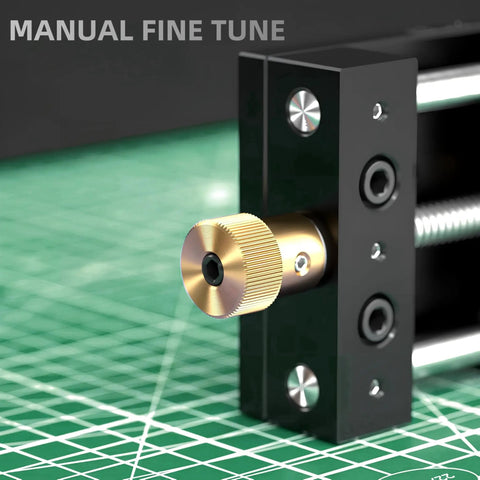 Manual Linear Stage With 75mm Rail Guide Sliding Table In Aluminum Alloy Body Rock Solid Anti Backlash Nut close-up