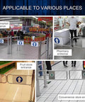 Heavy Duty Galvanized Steel Swing Gate With Auto Close One Way Entry Door Rock Solid Security in supermarket, pharmacy, fruit store, convenience store.
