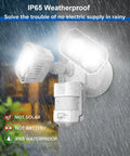 Motion Sensor Outdoor Flood Lights 28W 3500 Lumens Hardwired Security Light With Four Modes IP65 Waterproof installed wall