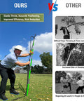 Man using Arborist Slingshot Throw Line Rope Launcher With Trigger For Adults, Pro-Grade Rope Launcher For Tree Work.