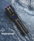 365Nm UV Black Light Flashlight With LCD Display Rechargeable 30W waterproof in water
