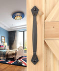 10 Inch Heavy Duty Barn Door Pull Handle Matte Black Solid Metal Sliding Door Hardware for DIY Barn Door Gate Shed or Garage