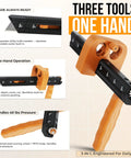 Pro All In One Box Resizer Tool With Adjustable Depth Guide Cardboard Cutter And Scoring Wheel For Quick Ship Ready Box Prep Packaging And Online Seller Needs, 3-in-1 handheld tool