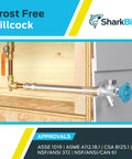 10 Inch Frost Free Sillcock With Push To Connect Inlet And 3/4 Inch Garden Hose Outlet installed on wooden structure